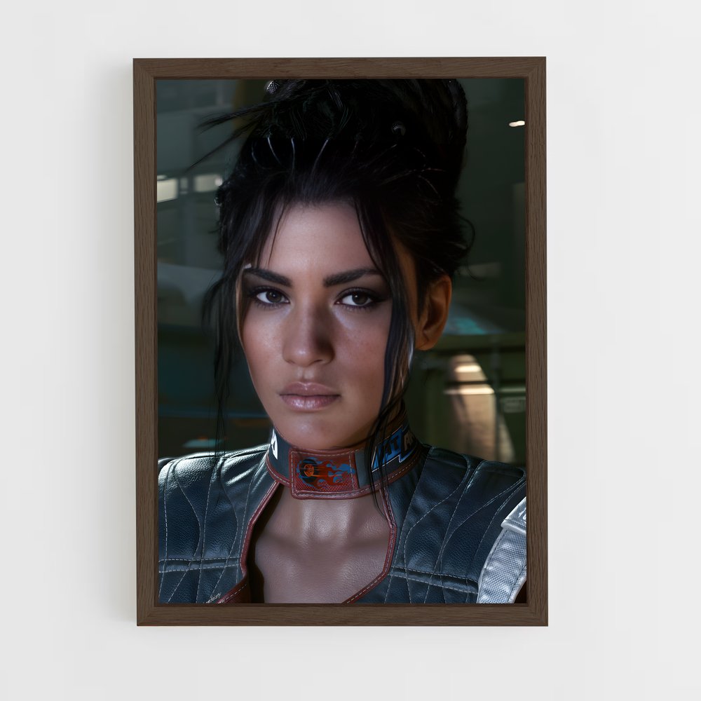 Poster Femme Énigme – affiche Cyberpunk (vue 5)